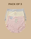 Pack of 3-High Waist Soft Stretch Imported Panties