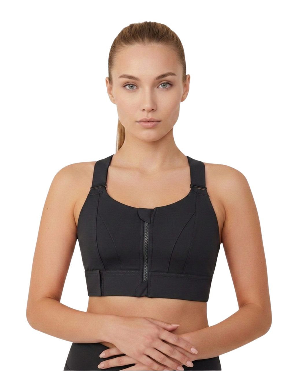 Front Closure High-Impact Imported Sports Bra