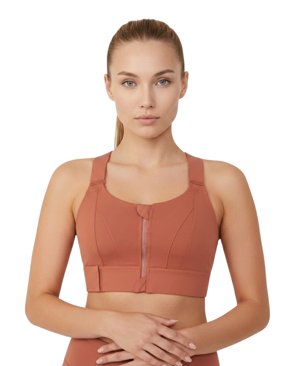 Front Closure High-Impact Imported Sports Bra