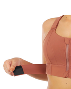 Front Closure High-Impact Imported Zipper Sports Bra
