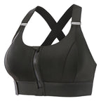 Front Closure High-Impact Imported Zipper Sports Bra