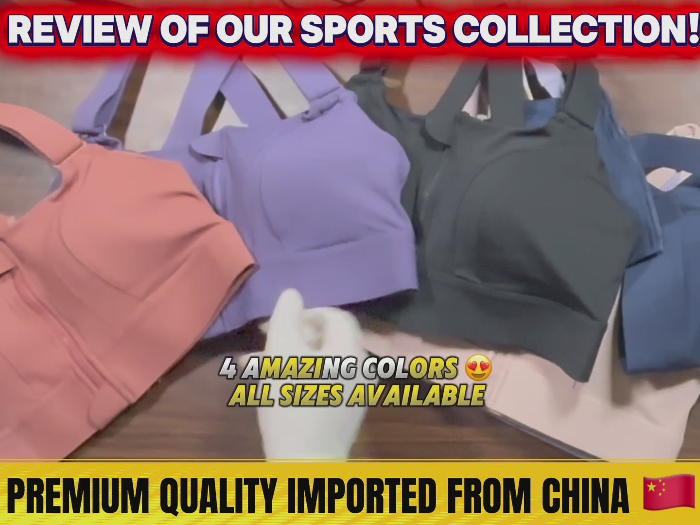 Front Closure High-Impact Imported Sports Bra