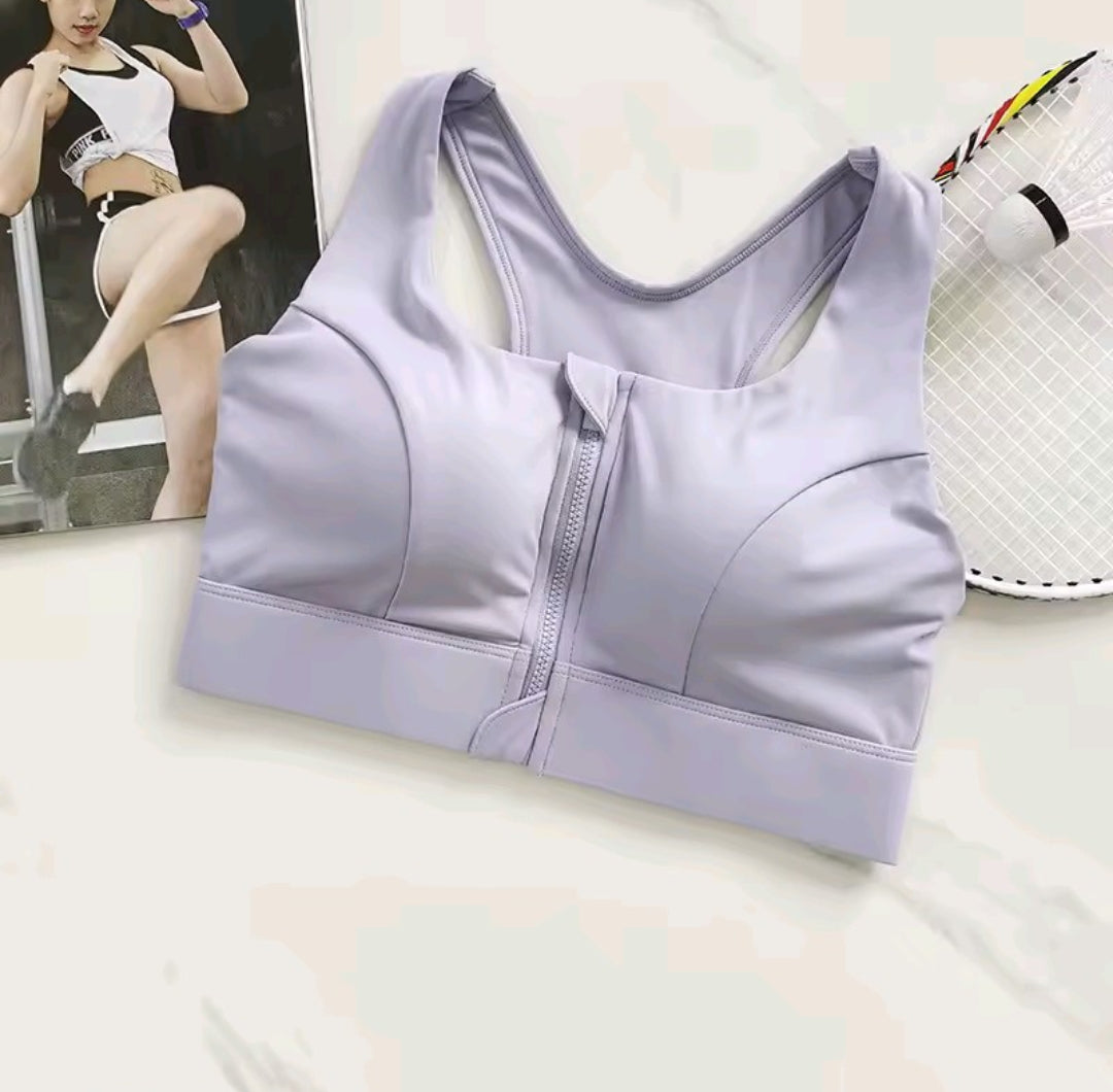 Front Zipper Impact Sports Bra